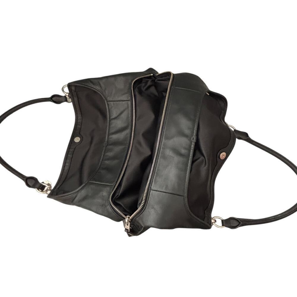 Coach Colette Signature Hobo Bag Rare Retired Black Silver Hardware - Picture 8 of 13